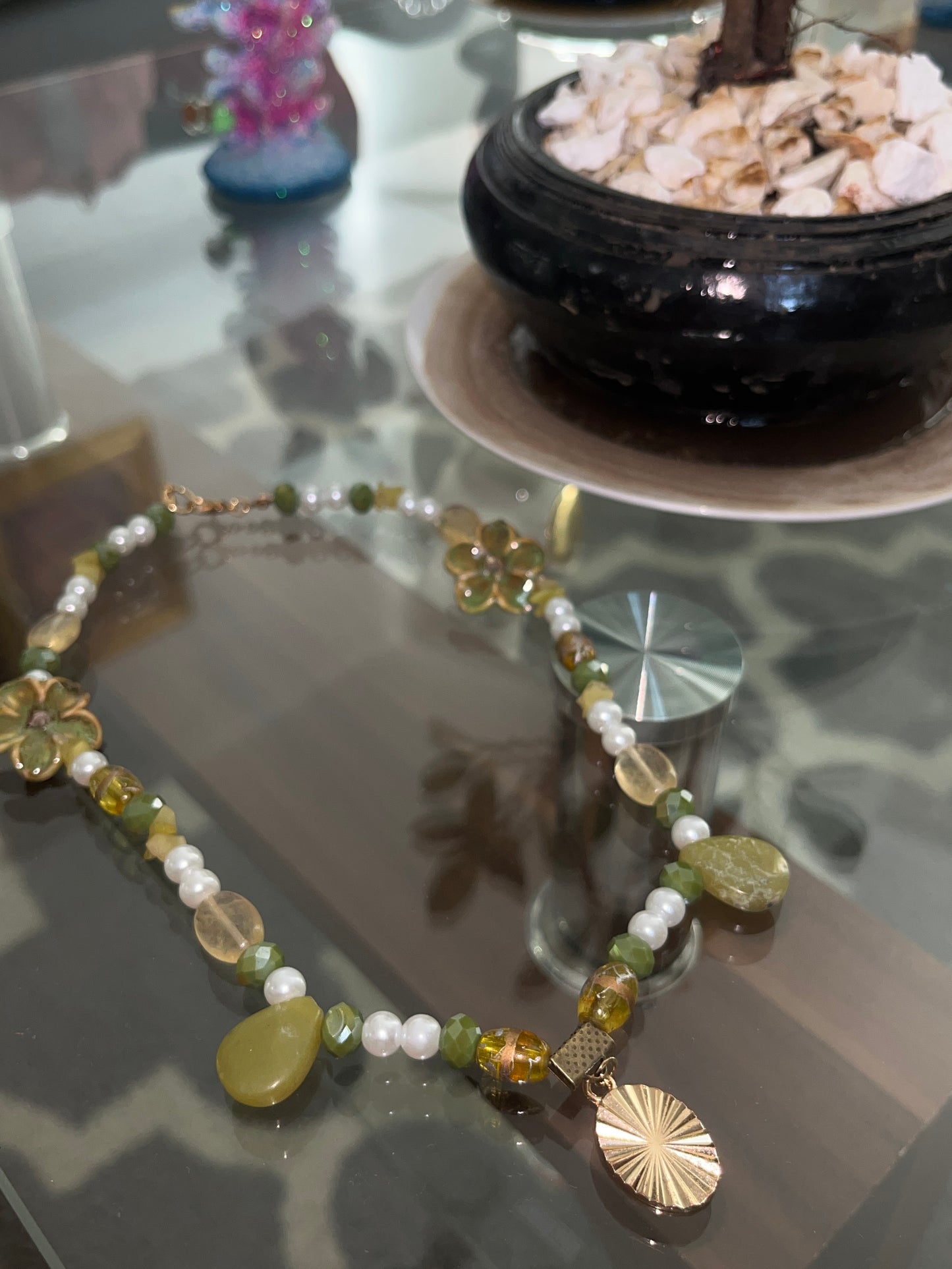 Green Eternal Sunshine Necklace