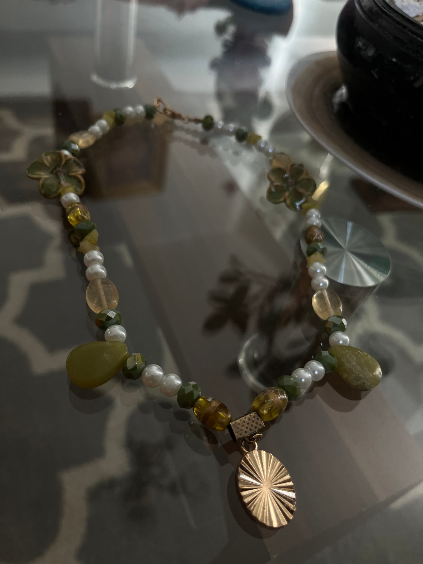 Green Eternal Sunshine Necklace