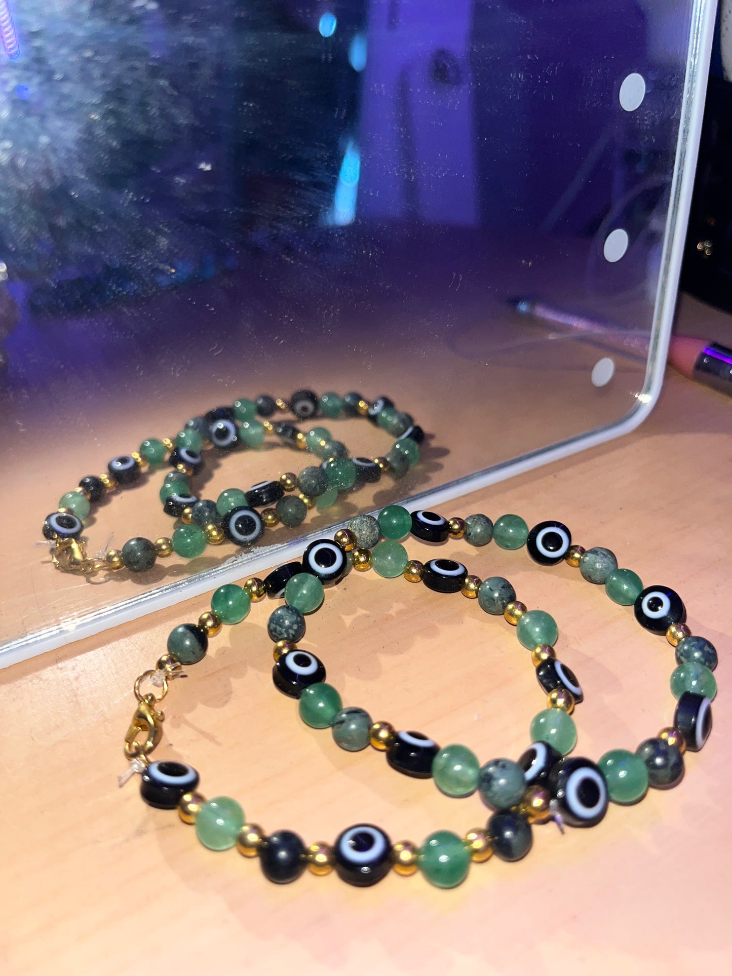 MAL DE OJO Green Aventurine Bracelet