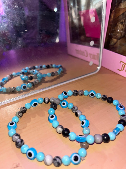 Aqua MAL DE OJO Amazonite Bracelet